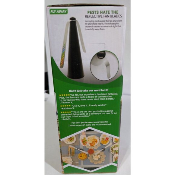 Fly Away Pest Repellent Fan Keep Pests Away From Outdoor/Indoor Tables Picnics - Picture 8 of 12